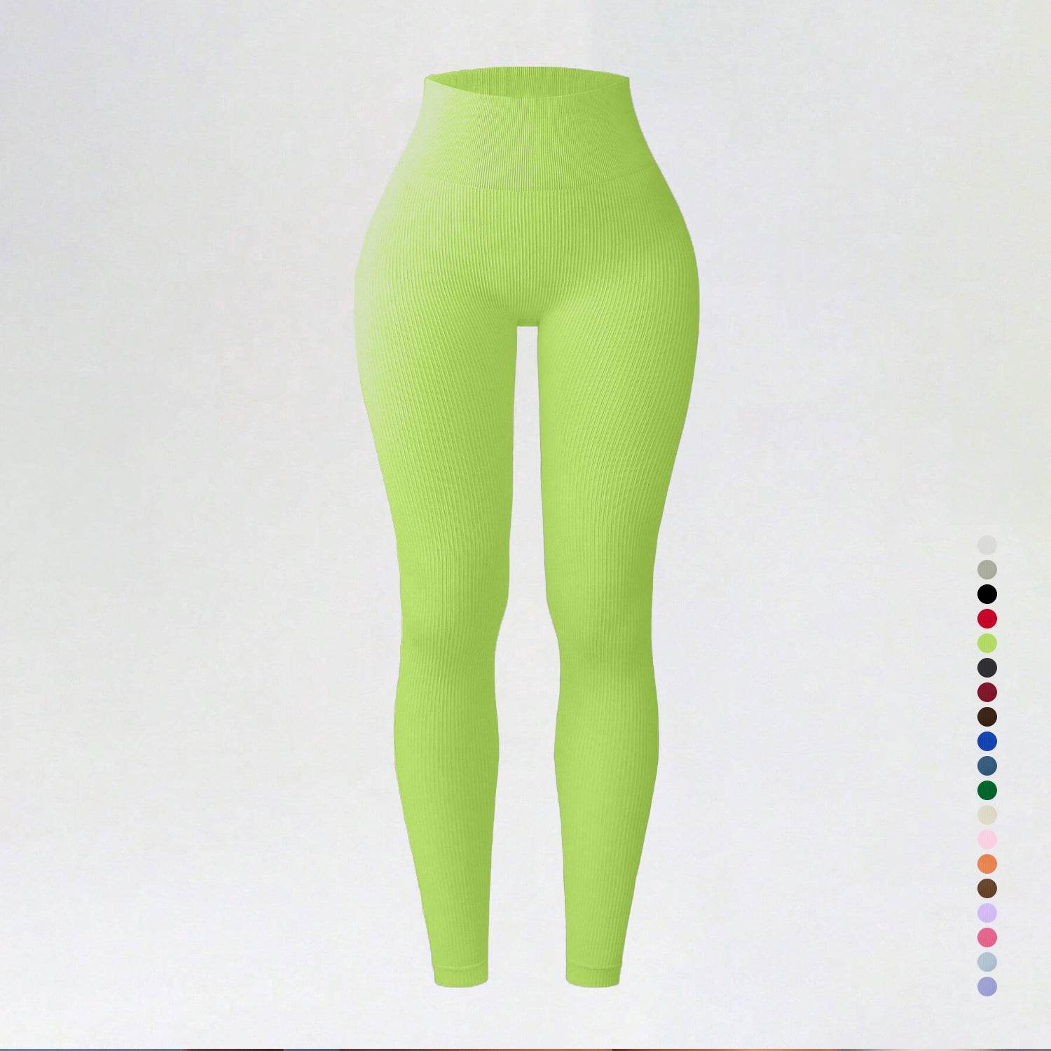 Threaded autumn and winter yoga pants seamless fitness pants high waisted sports yoga clothes leggings - IntuitiveEncBoutique