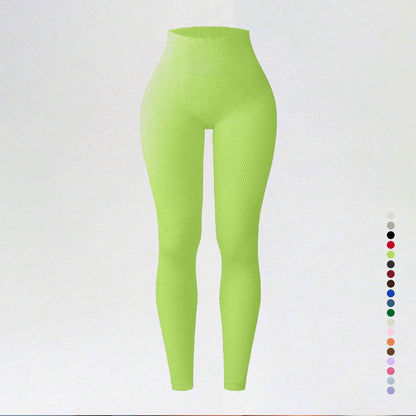 Threaded autumn and winter yoga pants seamless fitness pants high waisted sports yoga clothes leggings - IntuitiveEncBoutique