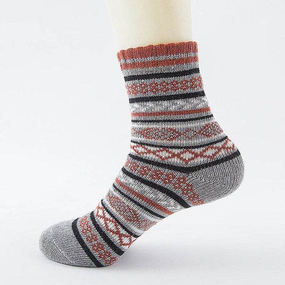 Winter Thick Warm Stripe Wool Socks - IntuitiveEncBoutique