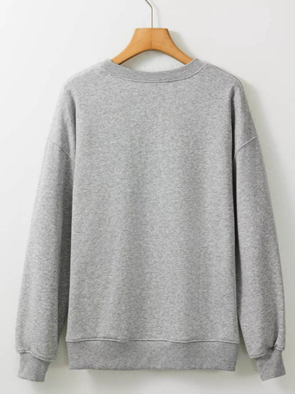 Halloween Ghost Round Neck Sweatshirt - IntuitiveEncBoutique