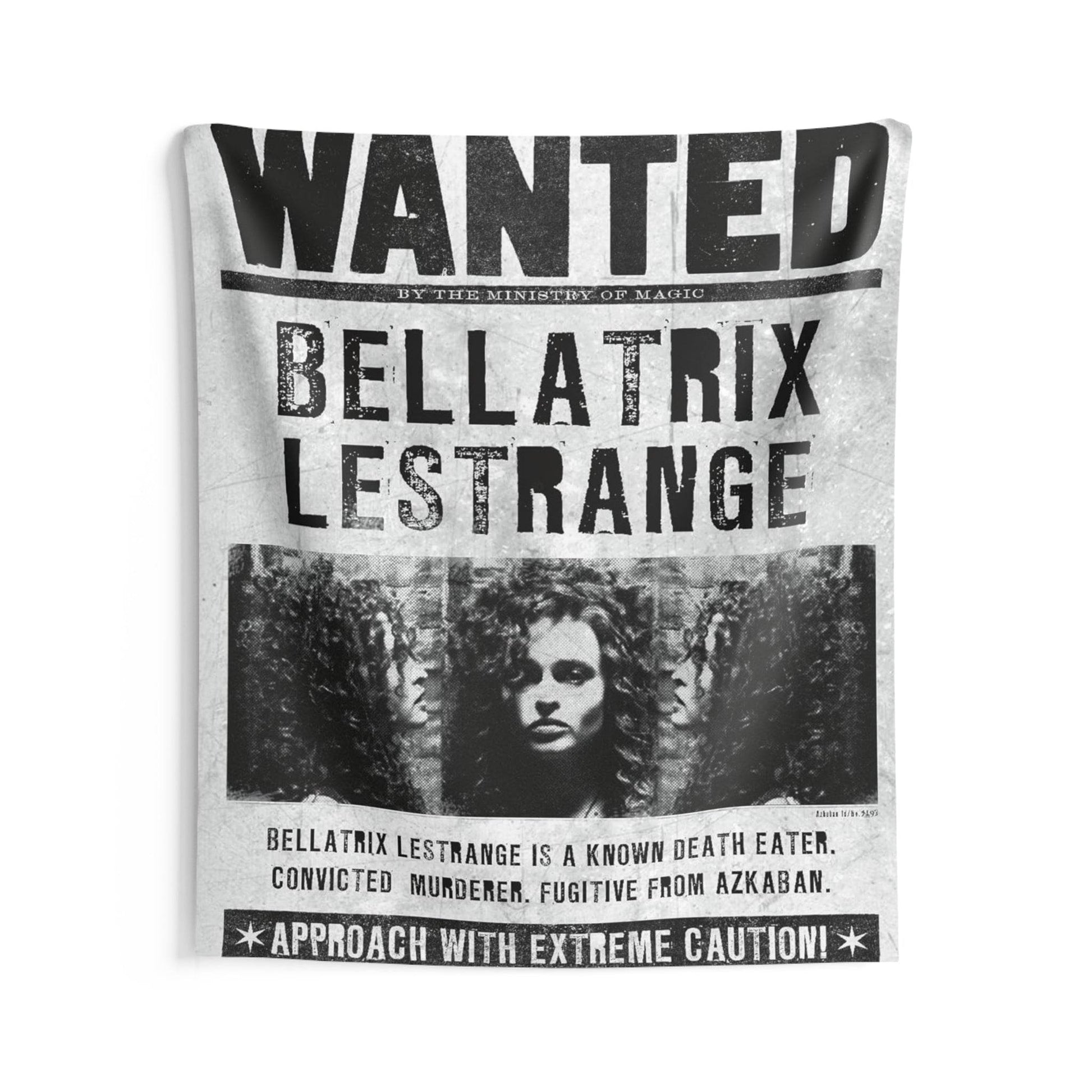 Bellatrix Wanted Indoor Wall Tapestries, Harry Potter Tapestry, Bedroom Decor, Dorm Room - IntuitiveEncBoutique
