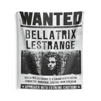 Bellatrix Wanted Indoor Wall Tapestries, Harry Potter Tapestry, Bedroom Decor, Dorm Room - IntuitiveEncBoutique