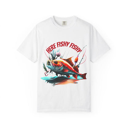 Fishing Themed Unisex Garment-Dyed T-shirt - IntuitiveEncBoutique