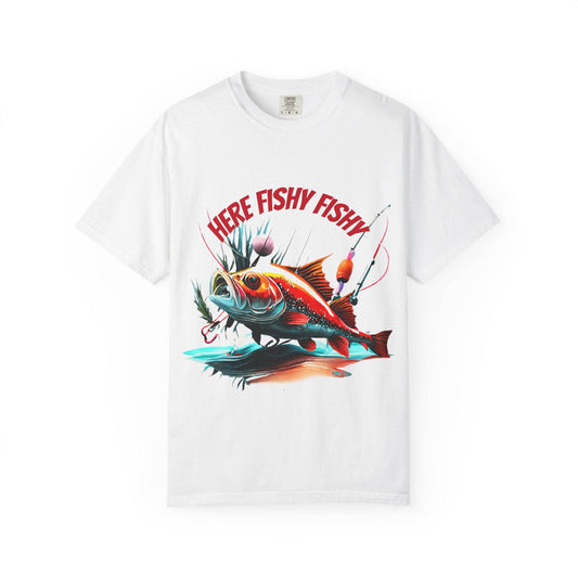Fishing Themed Unisex Garment-Dyed T-shirt - IntuitiveEncBoutique