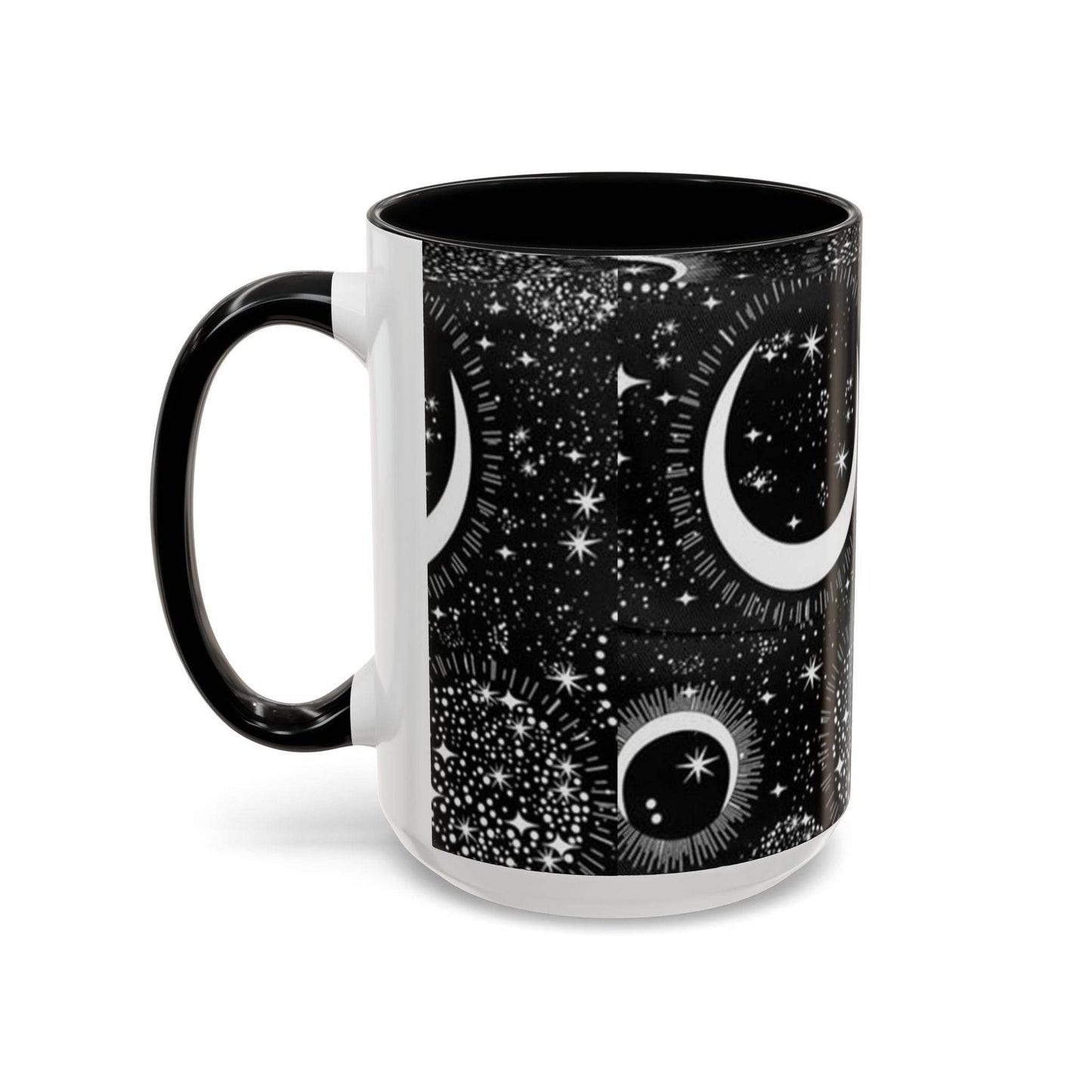 Star Moon Cup - Celestial Design Coffee Mug, 11oz Tea Cup, Astrology Lover Gift, Kitchen Decor, Celestial Kitchenware, Ceramic Beverage Mug - IntuitiveEncBoutique