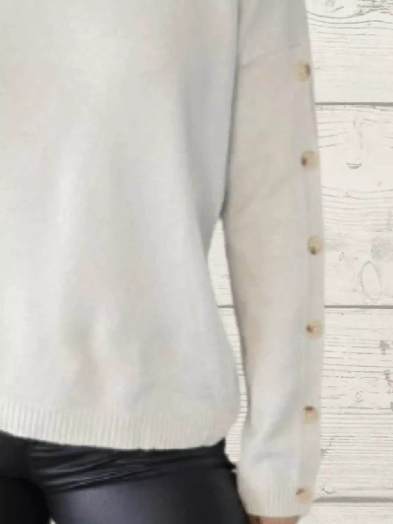 Full Size Turtleneck Long Sleeve Sweater Plus Size - IntuitiveEncBoutique