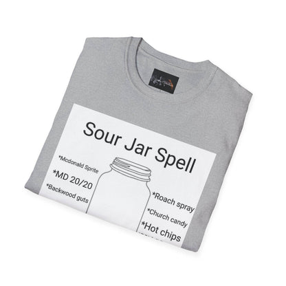 Sour Jar Spell T-Shirt for Witches, Unisex Softstyle Tee, Ideal for Magical Practitioners, Spell Casting, Witchcraft Gift, Summer Solstice - IntuitiveEncBoutique