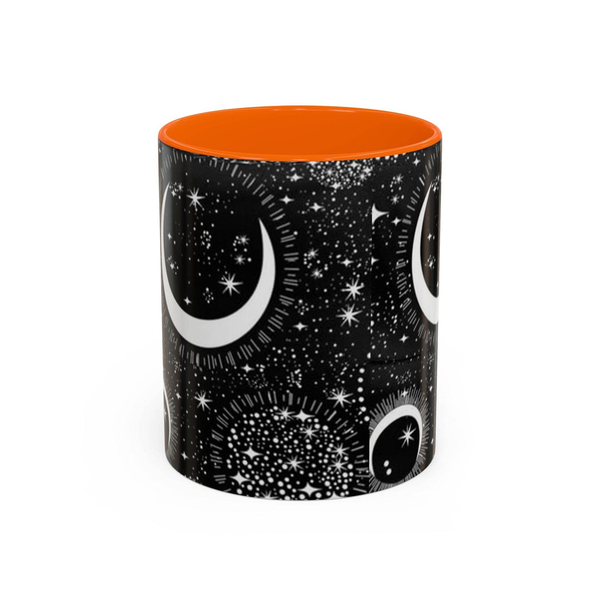 Star Moon Cup - Celestial Design Coffee Mug, 11oz Tea Cup, Astrology Lover Gift, Kitchen Decor, Celestial Kitchenware, Ceramic Beverage Mug - IntuitiveEncBoutique