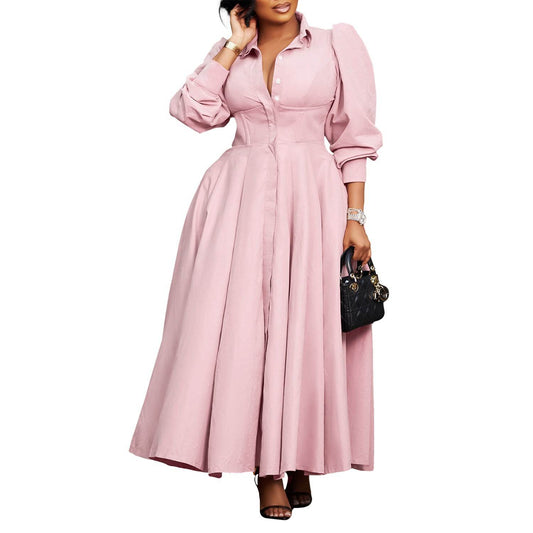 Long Sleeve Flared Dress - IntuitiveEncBoutique