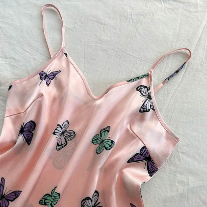 Printed pajama three piece loose pajama set - IntuitiveEncBoutique