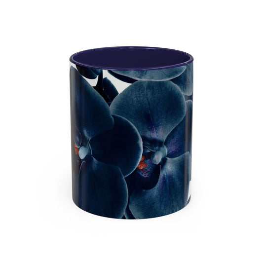 Elegant Orchid Accent Coffee Mug: Floral Drinkware for Home, Office, Gift, Mother's Day, Housewarming