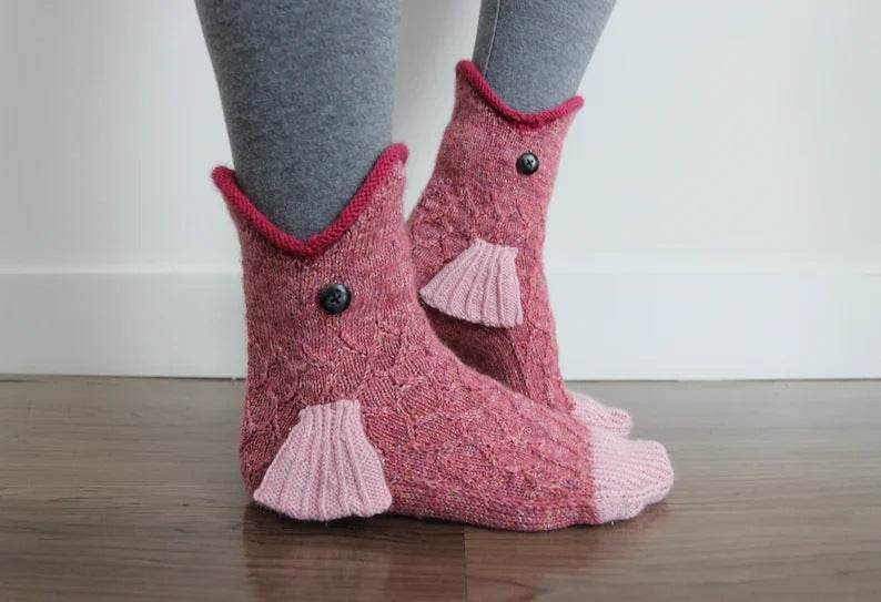 Christmas Knitted Crocodile Socks Creative Socks - IntuitiveEncBoutique