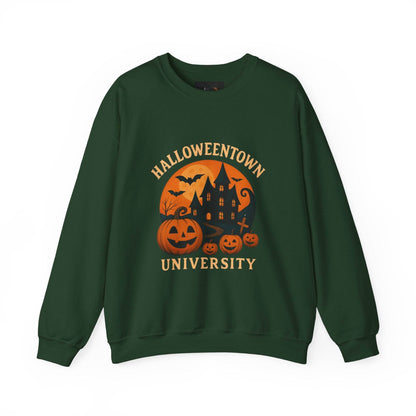 Halloween Town Crewneck Sweatshirt, Cozy Sweatshirt for Fall, Unisex Halloween Apparel, Spooky Season Gift, Halloween University Sweatshirt - IntuitiveEncBoutique