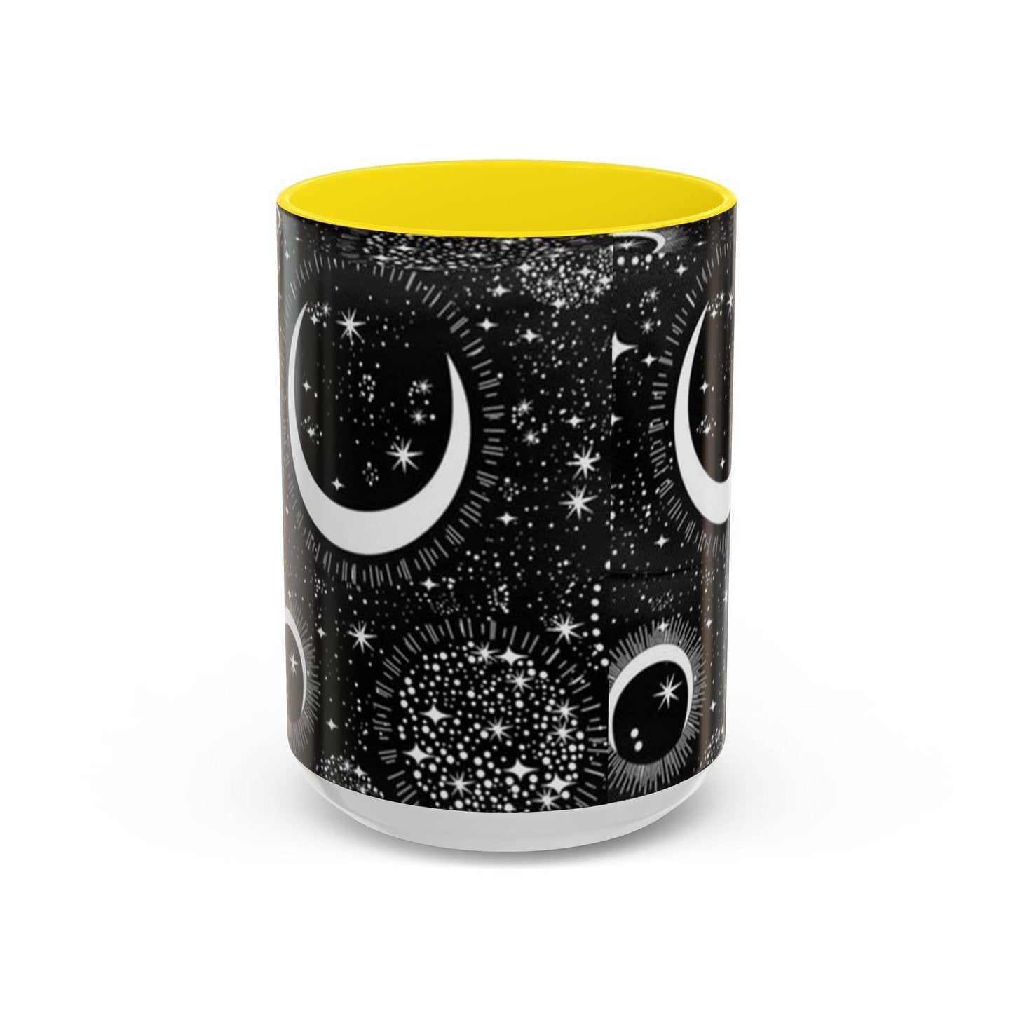 Star Moon Cup - Celestial Design Coffee Mug, 11oz Tea Cup, Astrology Lover Gift, Kitchen Decor, Celestial Kitchenware, Ceramic Beverage Mug - IntuitiveEncBoutique