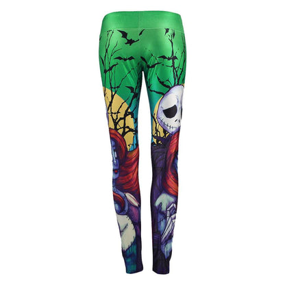 Autumn Jack Skellington Leggings Women Halloween The Nightmare Before Christmas Legging Party Cosplay Printed Leggings - IntuitiveEncBoutique