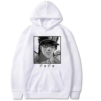 JOJO's Bizarre Adventure Anime Print Hooded Sweatshirt Unisex Long Sleeve Casual Jacket - IntuitiveEncBoutique