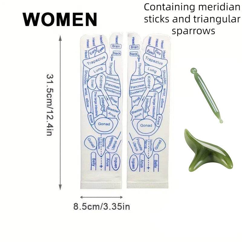 Warp socks English acupoint socks meridian socks massage socks - IntuitiveEncBoutique