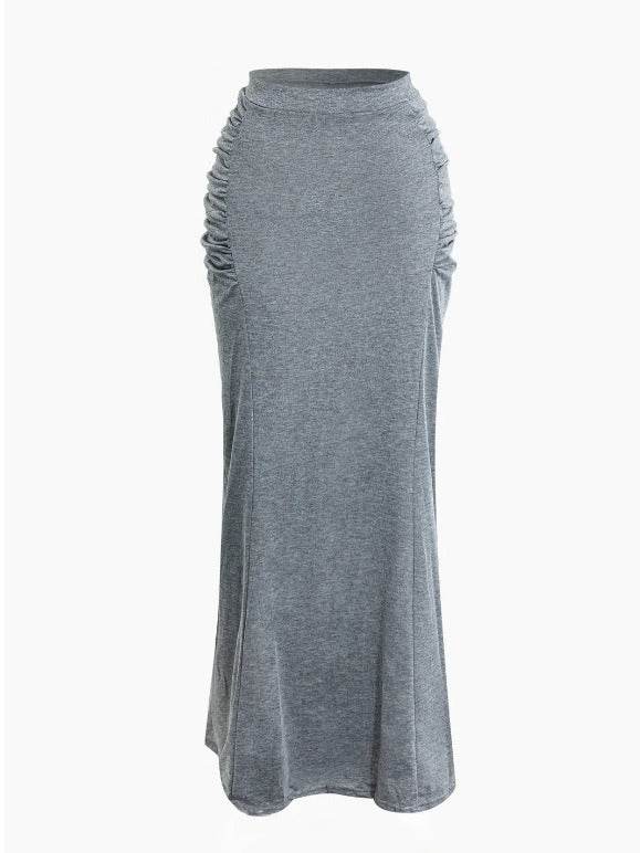 Sexy Bodycon Skirt + Sleeveless Long Top Two-Piece Set Women's Summer Simple Solid Color - IntuitiveEncBoutique