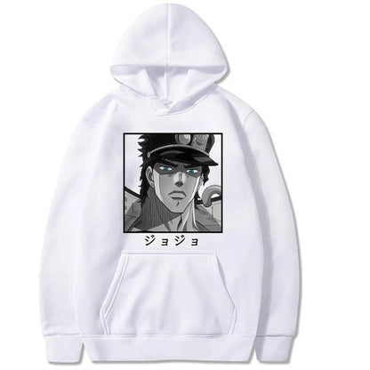 JOJO's Bizarre Adventure Anime Print Hooded Sweatshirt Unisex Long Sleeve Casual Jacket - IntuitiveEncBoutique