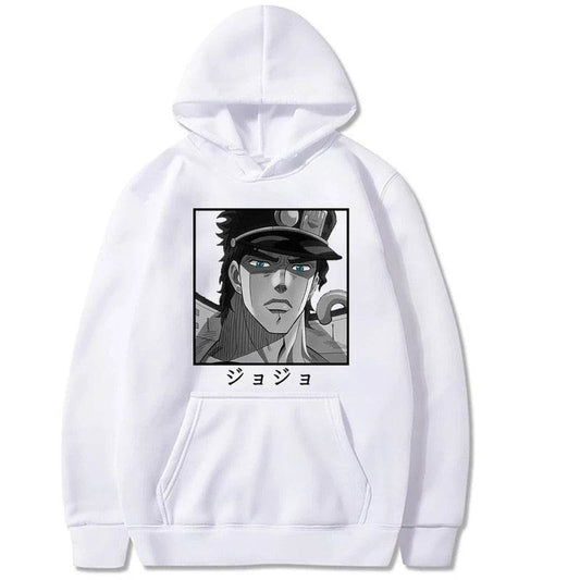 JOJO's Bizarre Adventure Anime Print Hooded Sweatshirt Unisex Long Sleeve Casual Jacket - IntuitiveEncBoutique