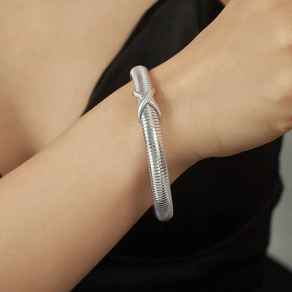 Titanium Steel Spring Shape Bracelet - IntuitiveEncBoutique