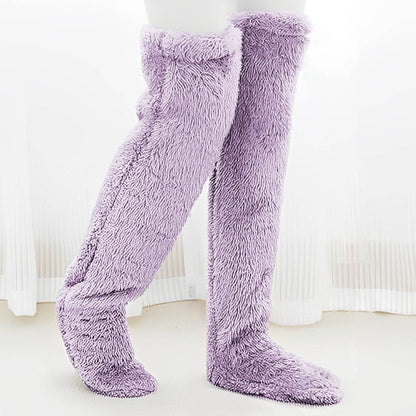 Thick leg warmers, knee pads, warm plush pants, long leg exposed socks - IntuitiveEncBoutique