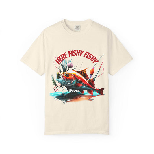 Fishing Themed Unisex Garment-Dyed T-shirt - IntuitiveEncBoutique