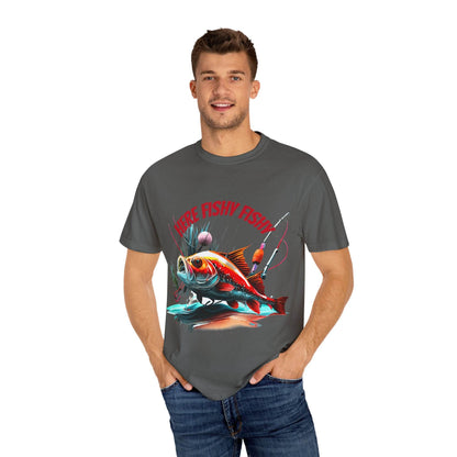 Fishing Themed Unisex Garment-Dyed T-shirt - IntuitiveEncBoutique