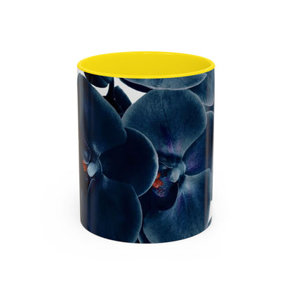 Elegant Orchid Accent Coffee Mug: Floral Drinkware for Home, Office, Gift, Mother's Day, Housewarming