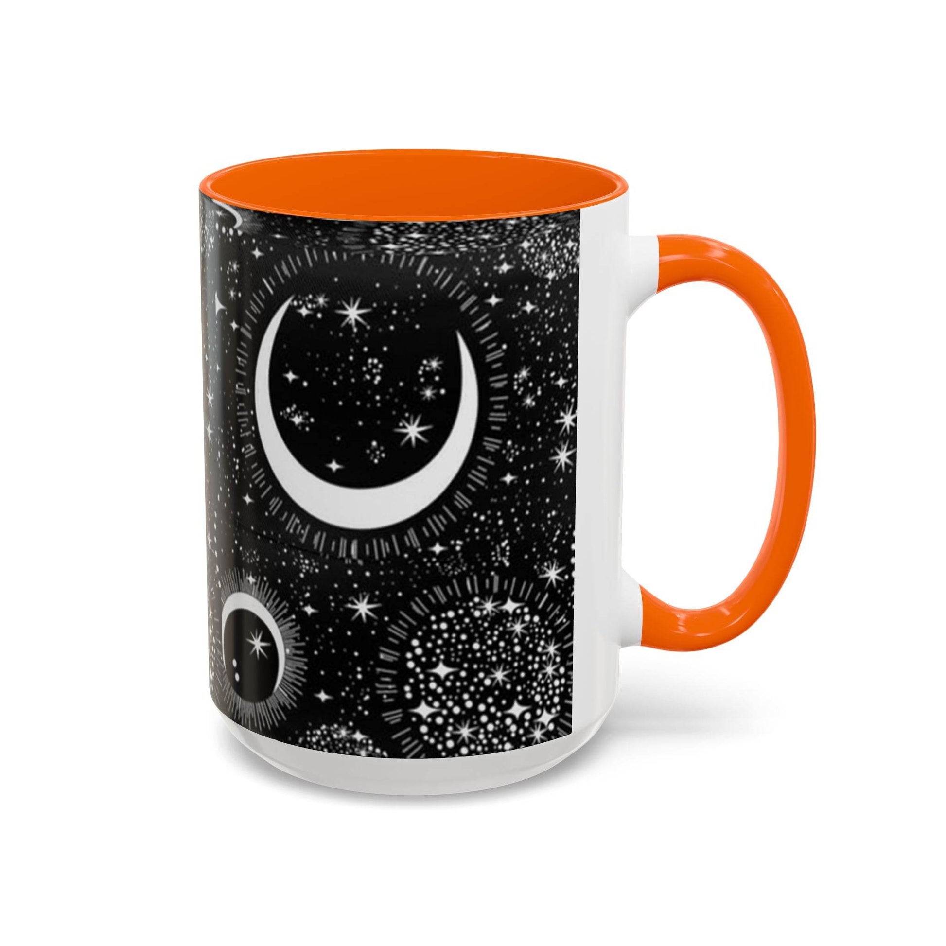 Star Moon Cup - Celestial Design Coffee Mug, 11oz Tea Cup, Astrology Lover Gift, Kitchen Decor, Celestial Kitchenware, Ceramic Beverage Mug - IntuitiveEncBoutique