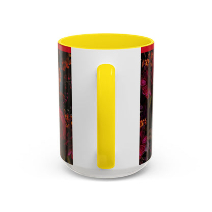 Gothic Floral Accent Coffee Mug - Perfect for Coffee Lovers, Gift for Birthdays, Drama Queen Decor, Unique Art Mug