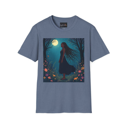 Moonlit Silhouette Unisex T-Shirt, Softstyle Tee for Nature Lovers, Perfect for Gifts and Everyday Wear