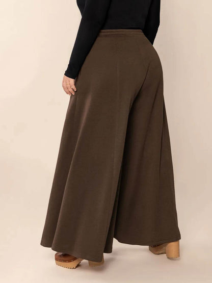 Plus Size Wide Leg Pants with Pockets - IntuitiveEncBoutique