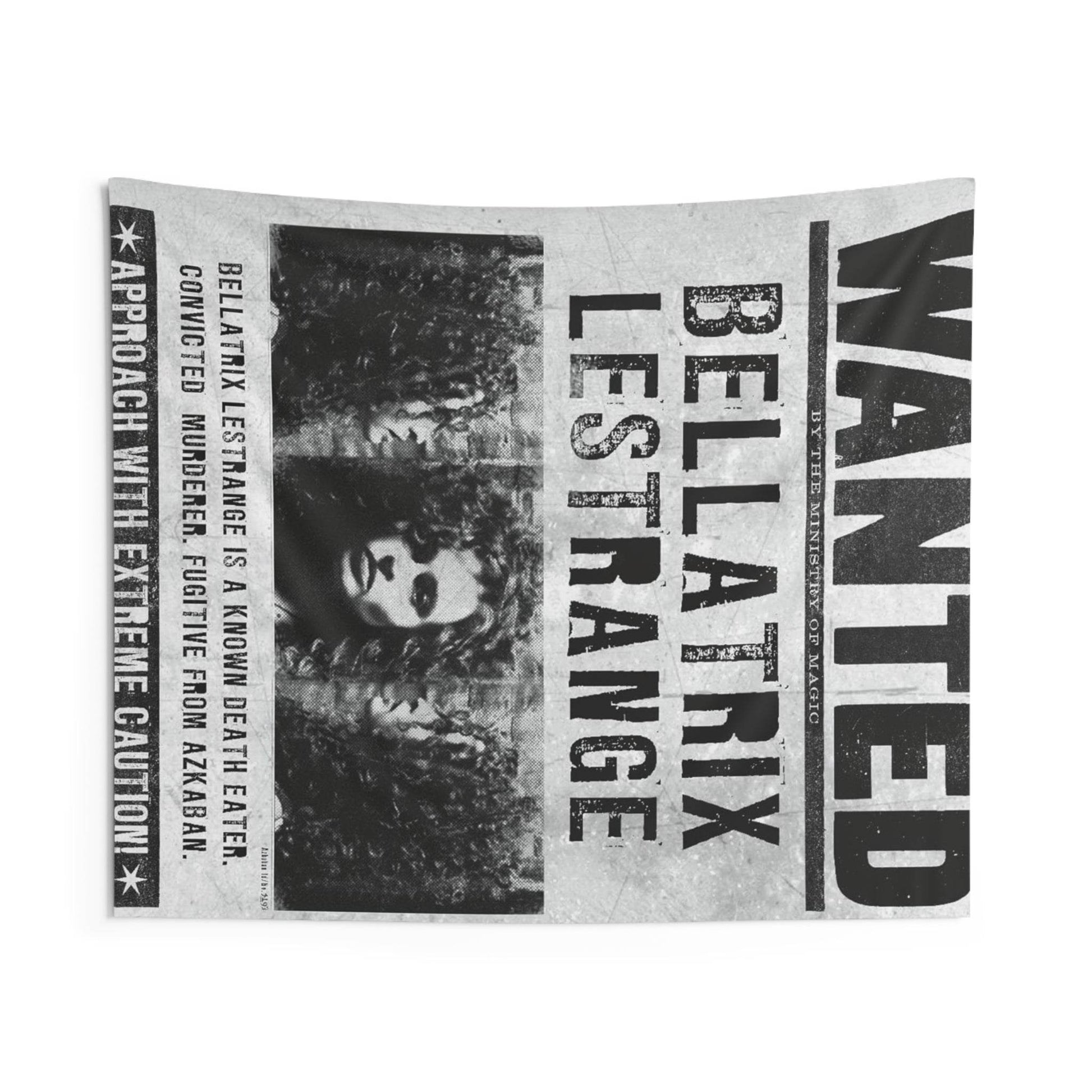 Bellatrix Wanted Indoor Wall Tapestries, Harry Potter Tapestry, Bedroom Decor, Dorm Room - IntuitiveEncBoutique