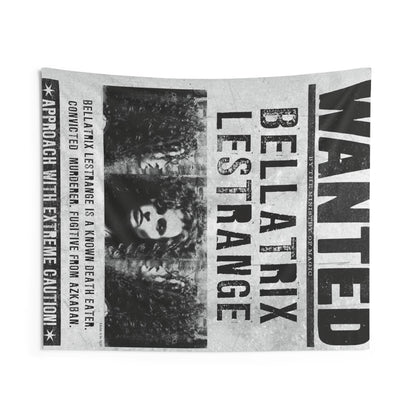Bellatrix Wanted Indoor Wall Tapestries, Harry Potter Tapestry, Bedroom Decor, Dorm Room - IntuitiveEncBoutique
