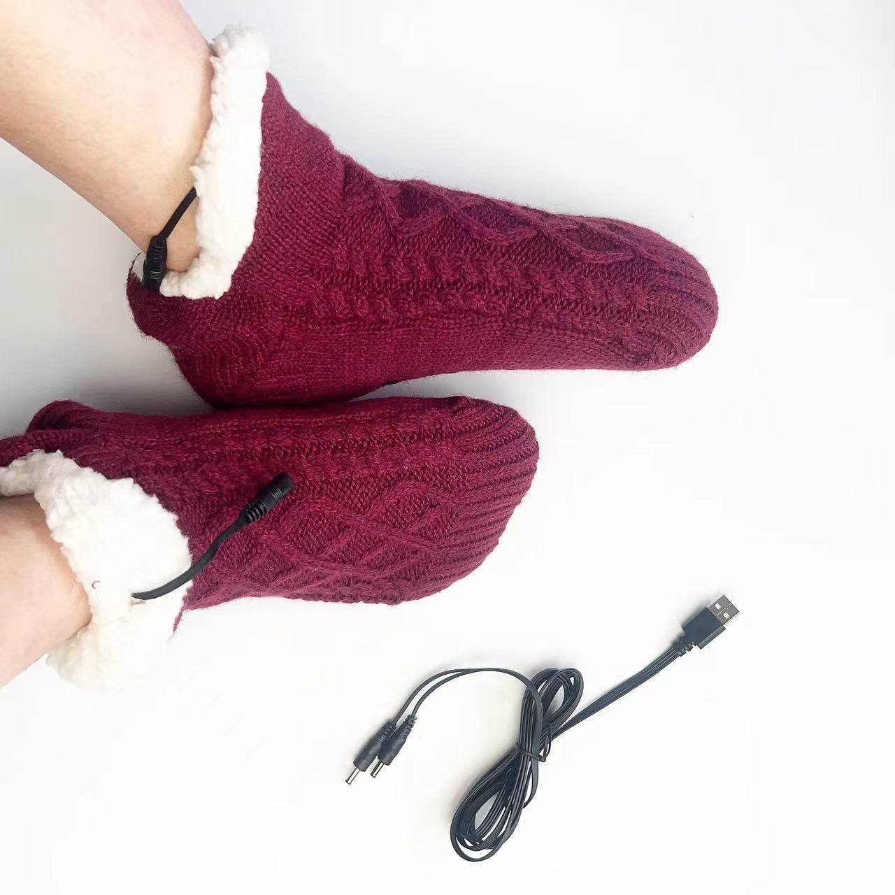 New USB Foot Warmer Home Electric Floor Socks - IntuitiveEncBoutique