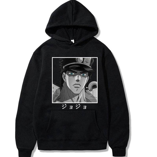 JOJO's Bizarre Adventure Anime Print Hooded Sweatshirt Unisex Long Sleeve Casual Jacket - IntuitiveEncBoutique