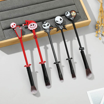 Christmas Horror Night Jack Skull Bridal Makeup Brush Metal Handle Eyeshadow Brush Halloween Gift Christmas Makeup - IntuitiveEncBoutique