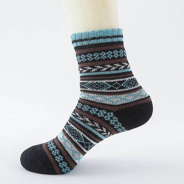Winter Thick Warm Stripe Wool Socks - IntuitiveEncBoutique