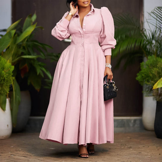 Long Sleeve Flared Dress - IntuitiveEncBoutique