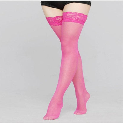 Wide Lace Seductive Stockings Cute Sexy Legs Long Tube High Thigh Stockings - IntuitiveEncBoutique