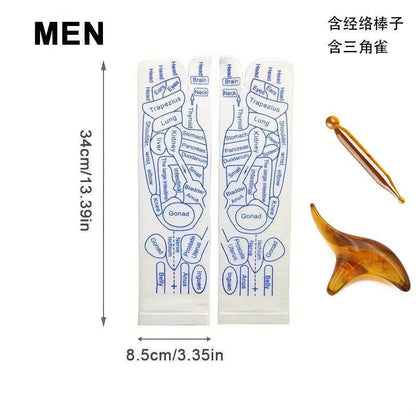 Reflexology Socks Women Foot Massage Meridian Acupoint Reflex Area Acupoint Socks And Foot Acupoint Illustration Socks for Foot - IntuitiveEncBoutique