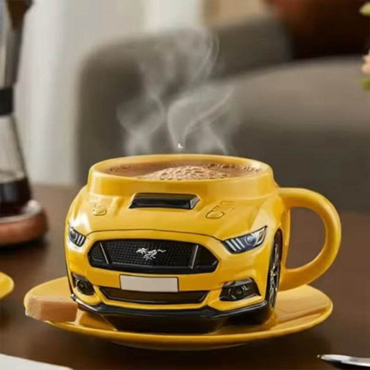 Car-Shaped Stainless Steel Coffee Mug – Handmade, Durable, Novelty Office Cup, Ideal Gift for Car Fans - IntuitiveEncBoutique