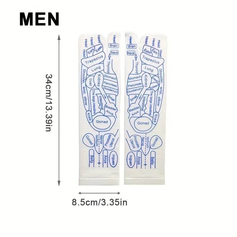 Reflexology Socks Women Foot Massage Meridian Acupoint Reflex Area Acupoint Socks And Foot Acupoint Illustration Socks for Foot - IntuitiveEncBoutique