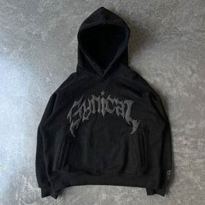 Gothic Letter Star Print Zipper Hoodie Trendy Unisex Jacket Sweatshirt - IntuitiveEncBoutique
