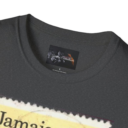 Vintage Jamaica Stamp Tee, Softstyle T-Shirt, Unisex Graphic Tee, Bohemian Style Shirt, Travel Lovers Apparel, Cool Gift Idea