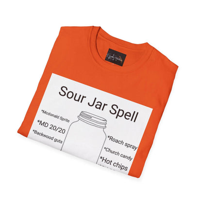 Sour Jar Spell T-Shirt for Witches, Unisex Softstyle Tee, Ideal for Magical Practitioners, Spell Casting, Witchcraft Gift, Summer Solstice - IntuitiveEncBoutique