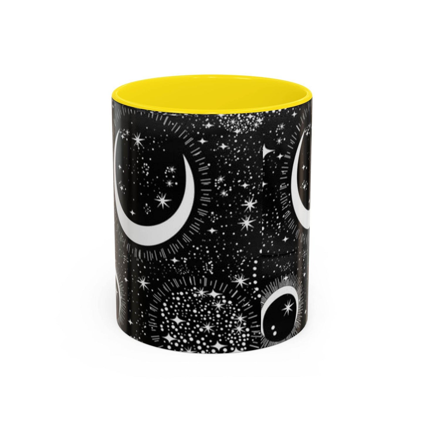 Star Moon Cup - Celestial Design Coffee Mug, 11oz Tea Cup, Astrology Lover Gift, Kitchen Decor, Celestial Kitchenware, Ceramic Beverage Mug - IntuitiveEncBoutique