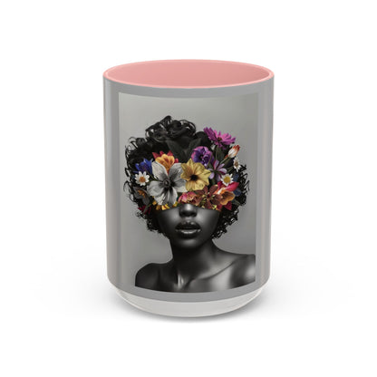 Floral Black Beauty Coffee Mug | Inspirational Drinkware for Coffee Lovers, Unique Gift for Her, Home Decor, Flower Lover's Mug