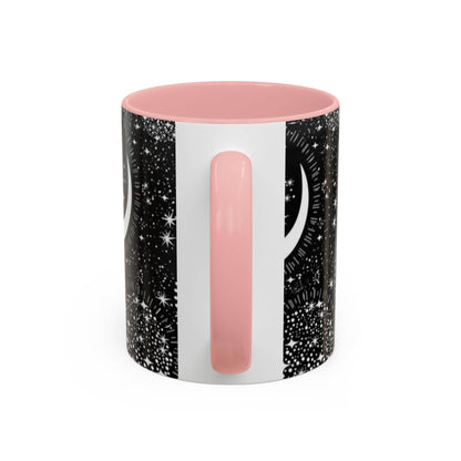 Star Moon Cup - Celestial Design Coffee Mug, 11oz Tea Cup, Astrology Lover Gift, Kitchen Decor, Celestial Kitchenware, Ceramic Beverage Mug - IntuitiveEncBoutique